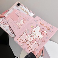 เคสไอแพด แผงด้านหลังอะครีลิค Hello Kitty มีช่องใส่ปากกา เหมาะกับ Air7 Air6 Gen11 Gen10 pro11