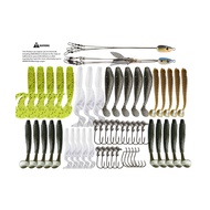 Alabama Rig Umbrella Kit with for Salwater Stripers Bass Fishing Lure Swim Bait 55pcs