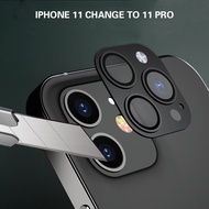 For iPhone 11 turn to 11 Pro Max Camera Lens Second Change for iPhone 11 Pro Max Cover Tempered Glas