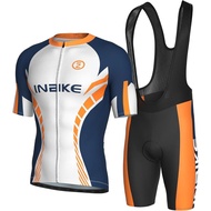INBIKE Cycling Jersey Men Set Bib Shorts Set Breathable Bike Shirts Quick-Dry Bib Bicycle Jersey Bik