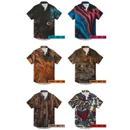 KEMEJA Men's Short Sleeve Paint Art Fullprint Shirt - Paint Art 07-12