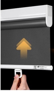 自動升降遮光簾/卷簾窗簾/ 免打孔安裝/ 防水遮(T3895)