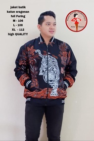 Jaket Batik Pria Bolak Balik Bomber Batik Sragen