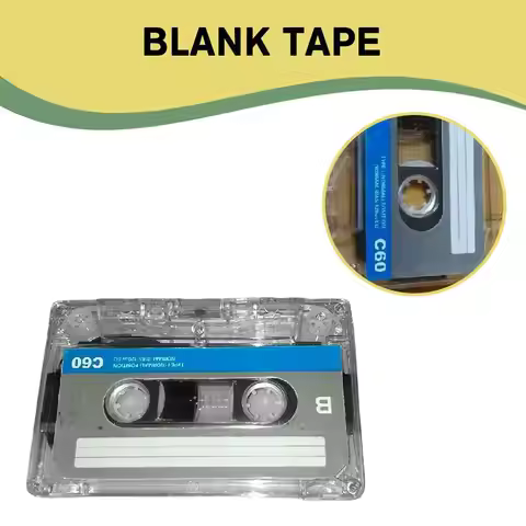 Blank Cassette Magnetic Tape Standard Cartridge 60 Minutes Blank Cassette Tape for Voice Recordings,