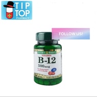Nature's Bounty Vitamin B-12 500mcg 100 Tablets ( cyanocobalamin B12 )