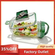 Salad Jar Upgraded Leakproof  Leakproof  Jar Style Lunch Box 1000ml Salad Jar with Hidden Dressing C