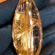 鈦晶吊墜水滴 天然鈦晶水滴吊墜水頭超級美贊 鈦晶呈板狀順