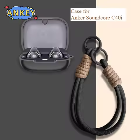 for Anker Soundcore C40i Case Soft Protective Silicone Cases Cover with Lanyard Keychain