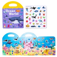 Fashion Bag Style Book Sticker Puzzle Children's Sticker Book Reusable Sticker Waterproof Sticker