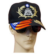 《甲補庫》中華民國憲兵/總統府憲兵211營黑色小帽，精美刺繡獬豸/忠貞梅荷，紀念收藏 黑色 1個