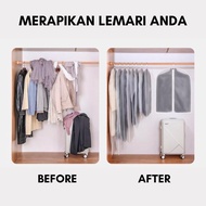 GANTUNGAN PEVA Anti-Dust Zipper Clothes Cover Clothes Hanger Cover Gown Suit