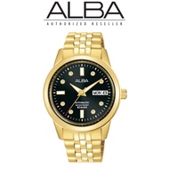 [Official Warranty] Alba AL4664X AL4664X1 Automatic Men's Analog Watch Water Resistant Watch 100mm S