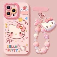 KT Cat Cartoon Doll Mobile Phone Hanging Chain Cute Love Key Chain Bag Pendant Cartoon Mobile Phone 