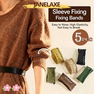 JANELAXE932JN 5pcs Shirt Sleeve Holder, Multi-Use Hollow Out Mesh Sleeve Fixer Bands, Trendy Stretch