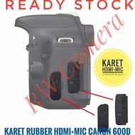Rubber Usb Mic Hdmi Av Out Canon 600D 650D 700D