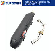 Supervim Motorcycle Muffler Pipe V4 1set For MIO Sporty / MIO i 125