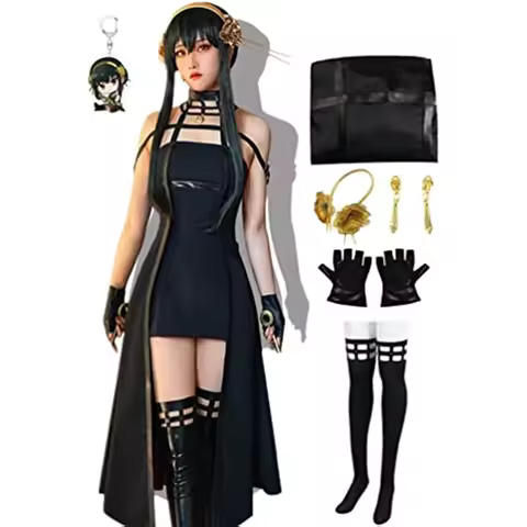 Anime Spy X Family Yor Forger Loid Forger Cosplay Costume Dresses Halloween Uniform Womens