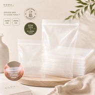 (100pcs) Ziplock Bag 10 Layers Thick Transparent Plastic Self Sealing Bag Beg Plastik Zip Lock Tebal
