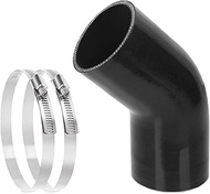 Glarks 45 Degree Elbow Silicone Hose, 3inch(76mm) ID 8inch(210mm) Length 4-Ply Reinforced High Perfo