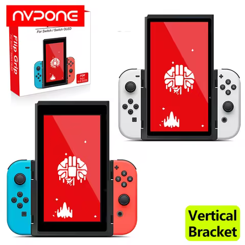 Grip Flip Vertical Bracket for Nin-tendo Switch OLED/Switch Game Console, Adaptive Vertical Screen G