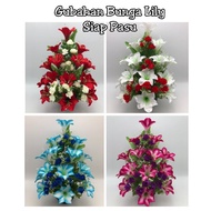 Gubahan Bunga Lily with mini Bunga Siap pasu(9 Colors)