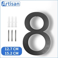 5~6 Inches Exterior House Numbers Stainless Steel Digital #0-9 Door Alphabet Numbers Address Plaque 