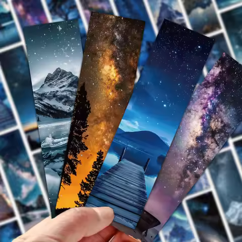 30pcs Wandering Star Bookmark Roaming Cosmic Stars Decorated Bookmarks Reading Pages Tagged Books Ta