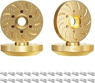 GLOBACT Brass Extended Wheel Weights Hubs 252g Counterweight Set 9mm Extended Hex hub for Trx4 Trx6 