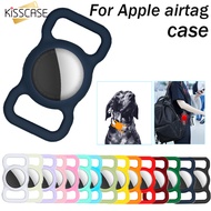 KISSCASE เคสสำหรับ Apple Airtag เคสปลอกคาสุนัขแมวตัวค้นหา GPS เคสซิลิโคนป้องกันเรืองแสงสีสันสดใสสำหรับ Apple ป้ายห้อยติดตามตัวอากาศเคส