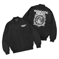 Aolshirt Men's Agnostic Front Bomber Jacket Taslan Material