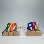 Hanging Perfume Glass Bottle 10 Ml Apple Wooden Lid Box / Glass Bottle / Perfume Glass Bottle / Perf