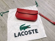英國購入 Lacoste 紅色手拿包 鱷魚 法國 名牌 包包 小包 正品 正貨 專櫃 名牌包