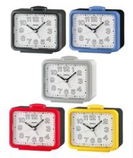 SEIKO ALARM CLOCK 精工樂高積木夜光鈴鐺聲滑動式秒針靜音鬧鐘5款 型號：QHK061【神梭鐘錶】