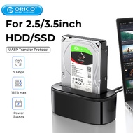 ORICO Dual-bay Hard Drive Docking Station for 2.5/3.5 Inch HDD SSD SATA to USB 3.0 HDD Docking Station with 12V3A Power Adapter
