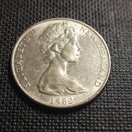 New Zealand Old Coin - 20 Cents Year 1982