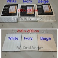 SubsidyS9S3 Textile Shower Curtain 200 x 200 cm/180x200 cm/Thick Waterproof Bathroom Curtain