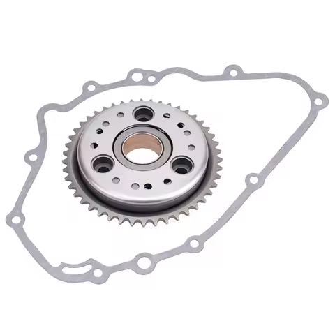 Motorcycle One Way Bearing Starter Clutch Gear Flywheel Assy & Gasket For Kawasaki ER-5 ER500 454LTD