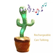 Tiktok hot sale talking dancing cactus plush shake toy with Song &amp; Dance early education birthday gift for kid teen boy and girl