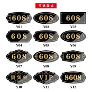 Customized House Number Plate Household Rental House Box Number Plate House Number Hotel Hotel Acrylic Sign