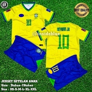 Jersey setelan brasil neymar,jersey anak piala dunia terbaru,baju sepak bola anak