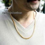 Men's Long Option Square Chain Titanium Necklace