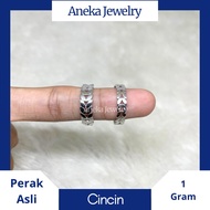 Fashion Leaf Ring Variation Model 925 Silver Silver Ring Cincin Silver 925 Original