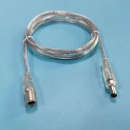 2m Transparent DC5521 Male Female Extension Cable dc Cable 2m 0.5 Square DC5521 Plug Cable XXYAOXX
