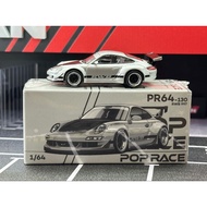 POP RACE Porsche RWB 997 Silver PR640130 Diecast Model Car