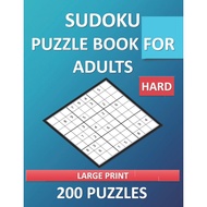[sgstock] Hard Sudoku Puzzle Book for Adults - Large Print - 200 Puzzles: Brain Games - Giant Sudoku