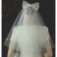 Cute Bow Wedding Veil Korean Wedding Veil
