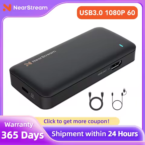 4K 60fps HDMI Capture Card, Ultra Low Latency USB 3.0 Game Recorder for PS5/Xbox/Switch/PC/Mac, Plug