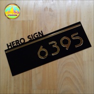 บ้านเลขที่ โมเดิร์นสไตล์ พร้อมจัดทำชื่อบ้าน หรือข้อความ แจ้งทางแชท งานอะครีลิคเลเซอร์ RICH NUMBER 2