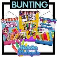 Bunting Aiskrim Malaysia printing banner bunting murah