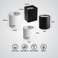 E27 Square / Round Ceiling Surface Downlight Casing 4”/6”/8” LED Concrete & Ceiling Surface / Tin Mi